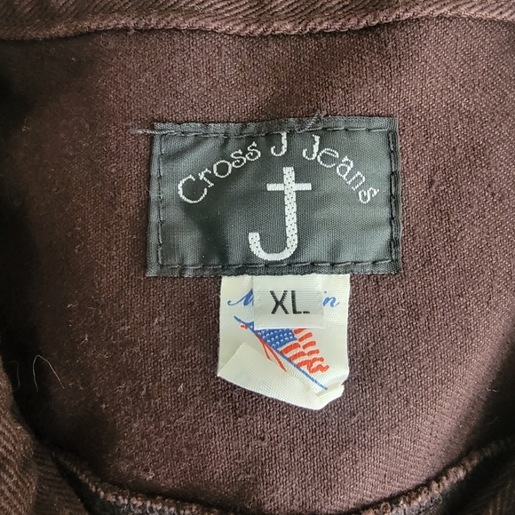 Cross J Western Cowgirl Denim Vest SZ XL - Picture 6 of 6